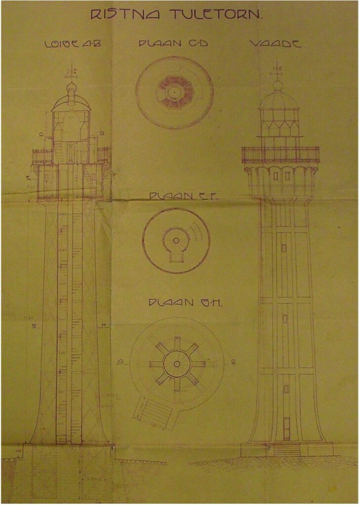 Ristna lighthouse restoration project, 1925. Estonian State Archives.